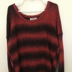 Ecote red ombré striped sweater